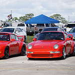 Two Porsche 911 track cars