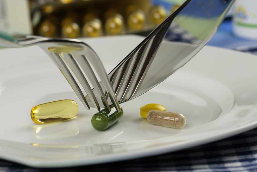 Vitamins on a plate