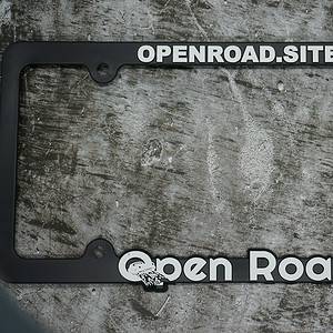 Open Road License Plate Frame