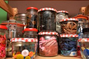 Collectibles in jars