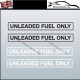 Porsche Unleaded Fuel Only Decal Sticker 477000258